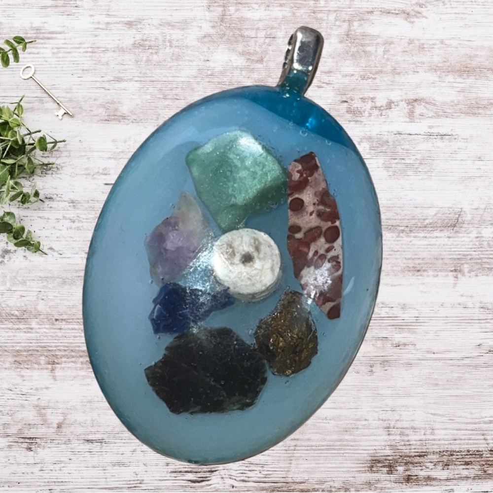 Amethyst Emerald Sapphire WearableResin Art